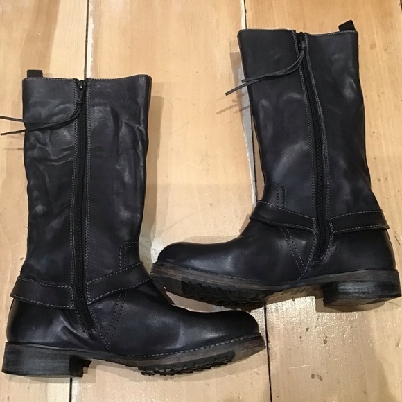 Vintage Foundry Co Madison Mid Calf Black Leather Boots Cushioned Insole Sz 9 - Picture 4 of 12